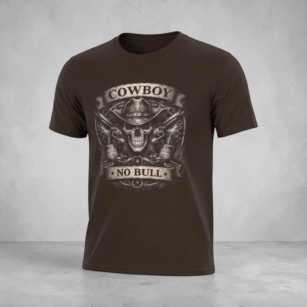 Big Sky Ranch Co. Cowboy Skull T-Shirt featuring Western graphic design and cowboy motif on soft cotton fabric.