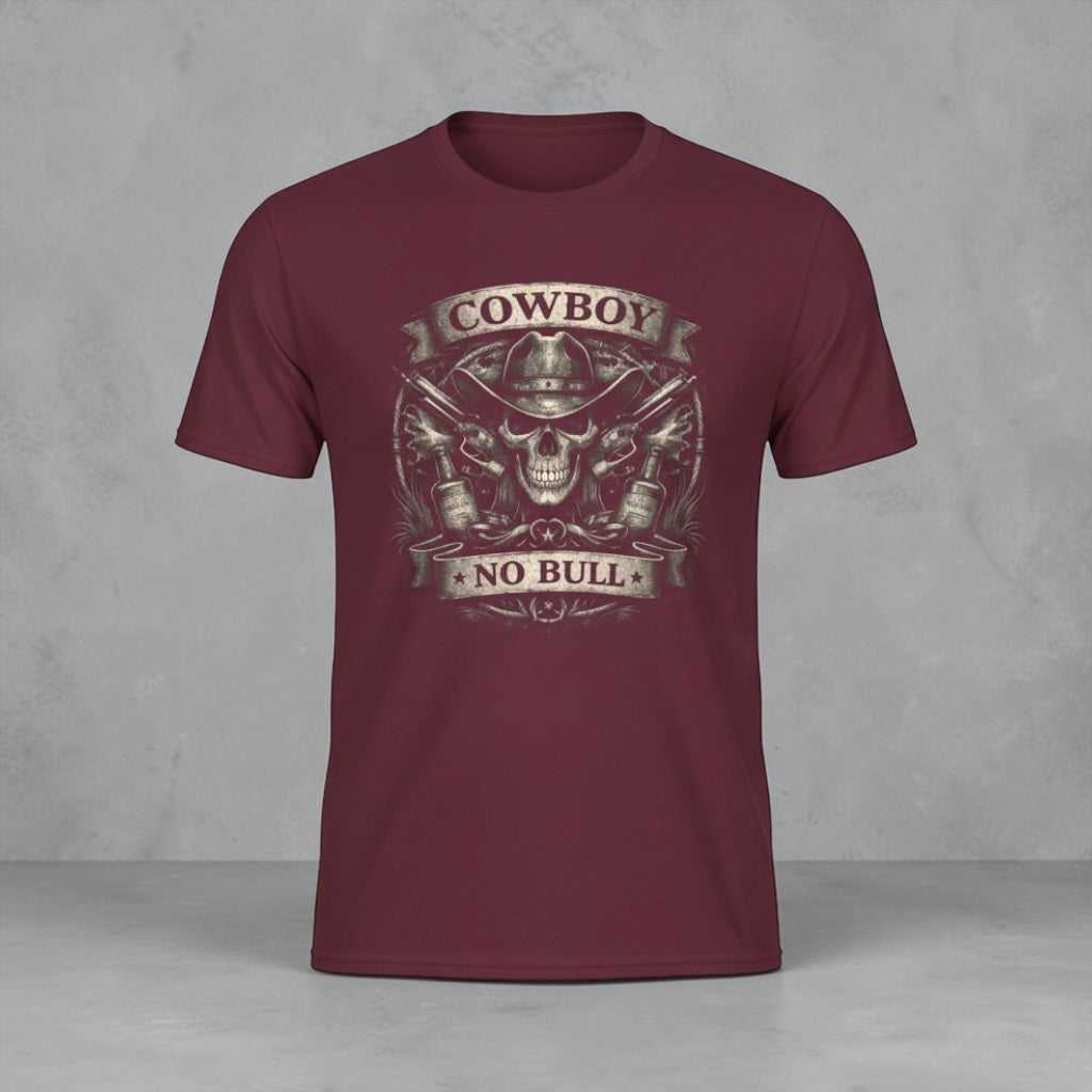 Big Sky Ranch Co. Cowboy Skull Tee featuring a western graphic design on a casual T-shirt, perfect for western style enthusiasts.