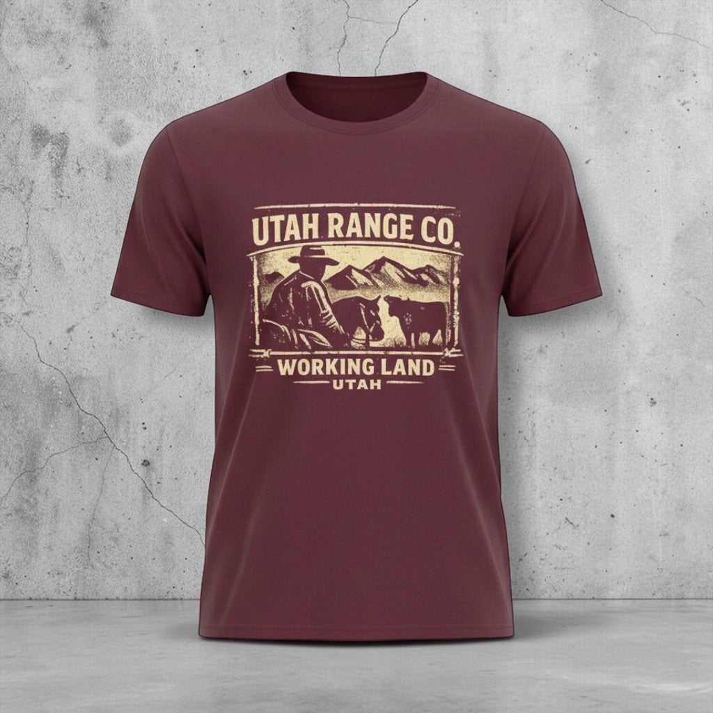 Big Sky Ranch Co. 'Working Land' vintage cowboy ranch T-shirt featuring a graphic design on soft cotton fabric.