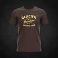 Vintage Glacier National Park T-shirt by Big Sky Ranch Co. featuring mountain landscape design on a classic tee.