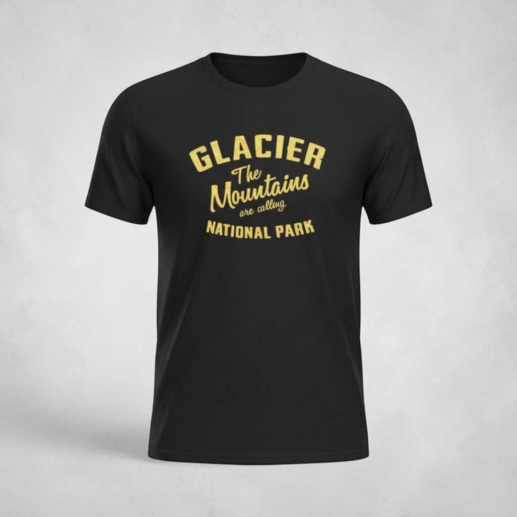 Vintage Glacier National Park T-shirt by Big Sky Ranch Co. featuring mountain and park graphic on soft fabric.