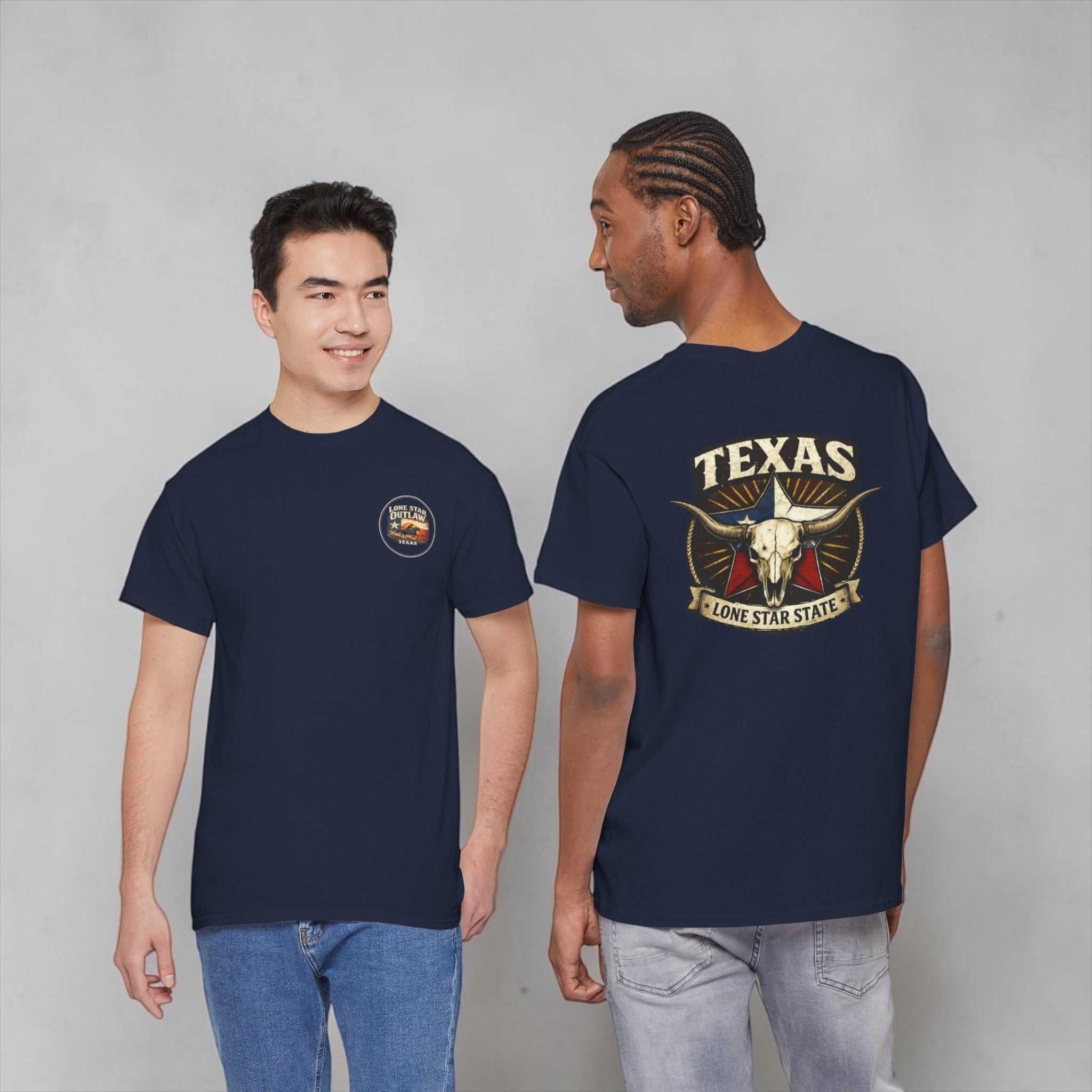 Dark gray Texas Longhorn T-shirt with Lone Star State graphic