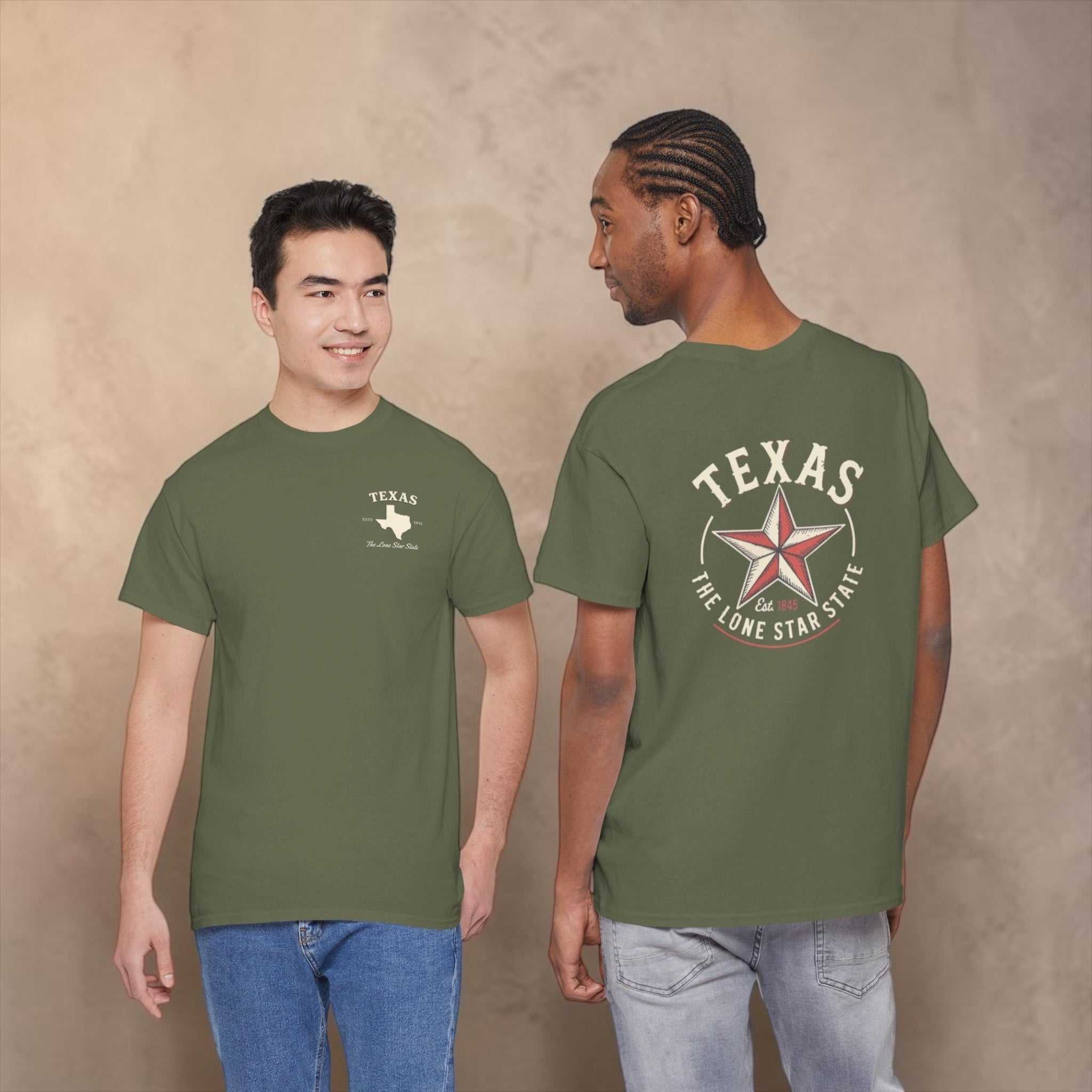 Olive Texas Lone Star T-Shirt with logo