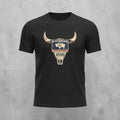 Wyoming state skull T-Shirt with vintage buffalo skull graphic