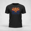 Black T-Shirt with vintage Arizona flag graphic