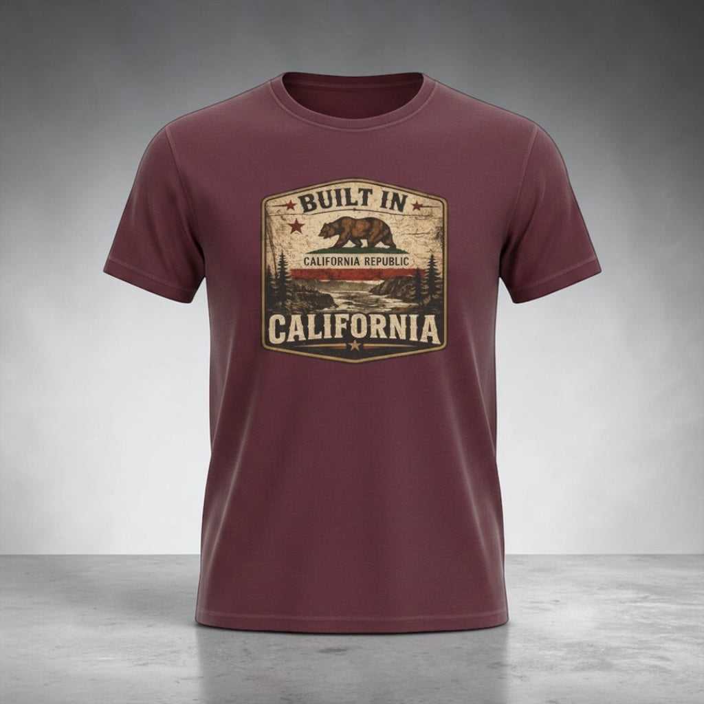 Vintage California Republic Bear T-shirt by Big Sky Ranch Co., featuring a classic bear graphic on a casual cotton tee.
