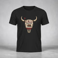 Unisex Cali Rooted Bull Skull T-Shirt by Big Sky Ranch Co. featuring vintage California western design and bold graphic.