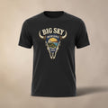 Big Sky Montana Unisex Tee — Vintage Buffalo Skull State Badge T‑Shirt