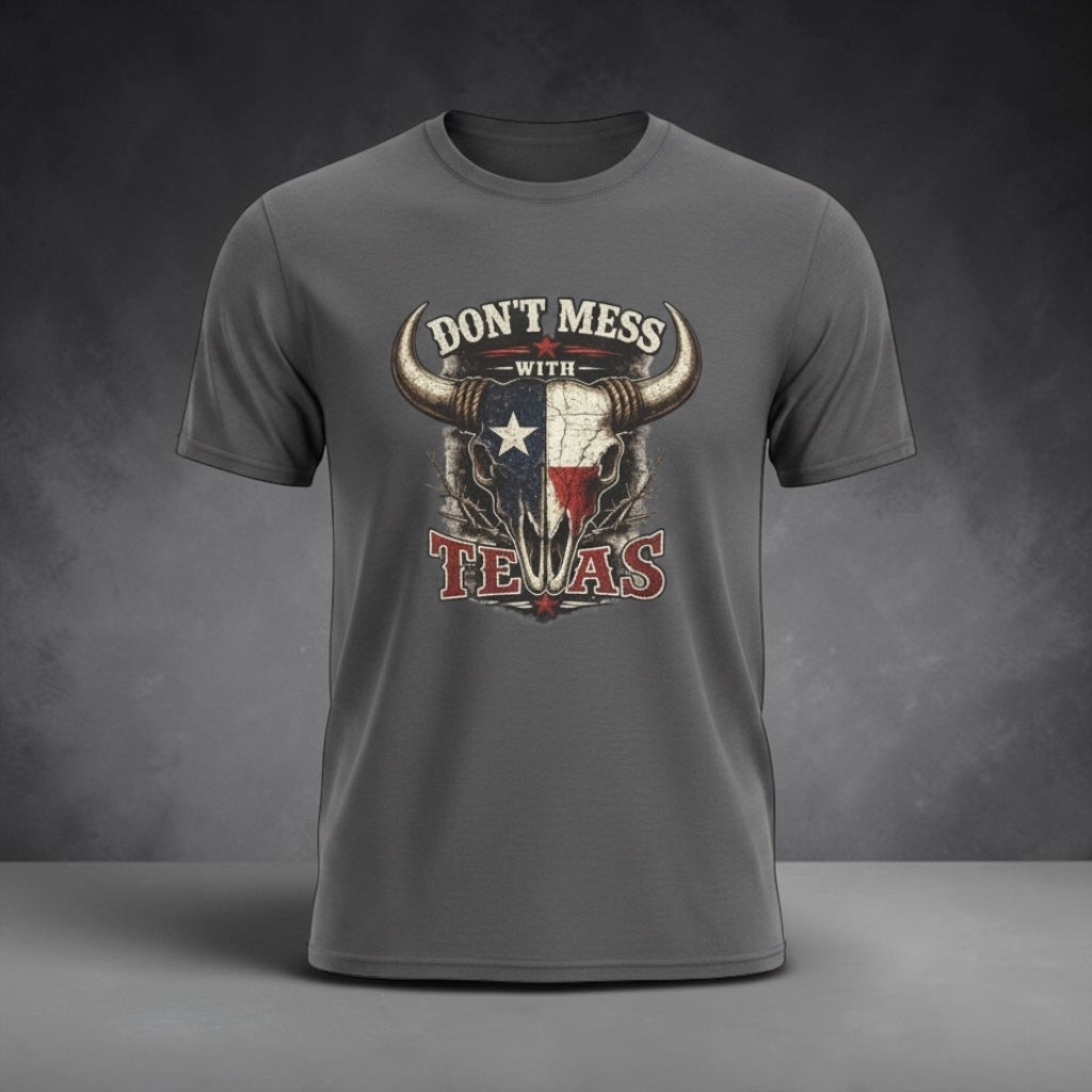 Unisex vintage Texas T-shirt with Longhorn and Lone Star design by Big Sky Ranch Co., casual graphic tee for men and women.