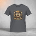 Unisex Cali Rooted Bull Skull T-Shirt by Big Sky Ranch Co., vintage California western graphic on soft fabric.