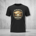 Big Sky Ranch Bull Skull Graphic T-Shirt by Montana Ranch Co. featuring a bold ranch bull skull design on a casual tee.