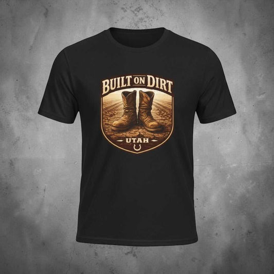 Vintage Utah T-shirt by Big Sky Ranch Co. featuring Western boots and outdoor design on a comfortable casual tee.