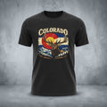 Big Sky Ranch Co. Colorado Elk Retro Graphic T-Shirt featuring a vintage-style elk design on soft cotton fabric.